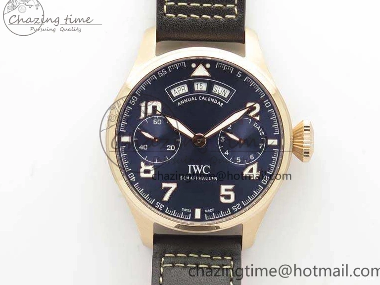 MIROTIME 0730 Big Pilot Real PR IW502701 RG YLF 1:1 Best Edition Blue Dial On Calfskin Strap A Classic 7225